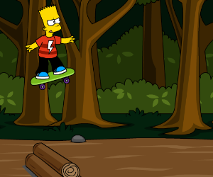 Bart Simpson Skateboarding